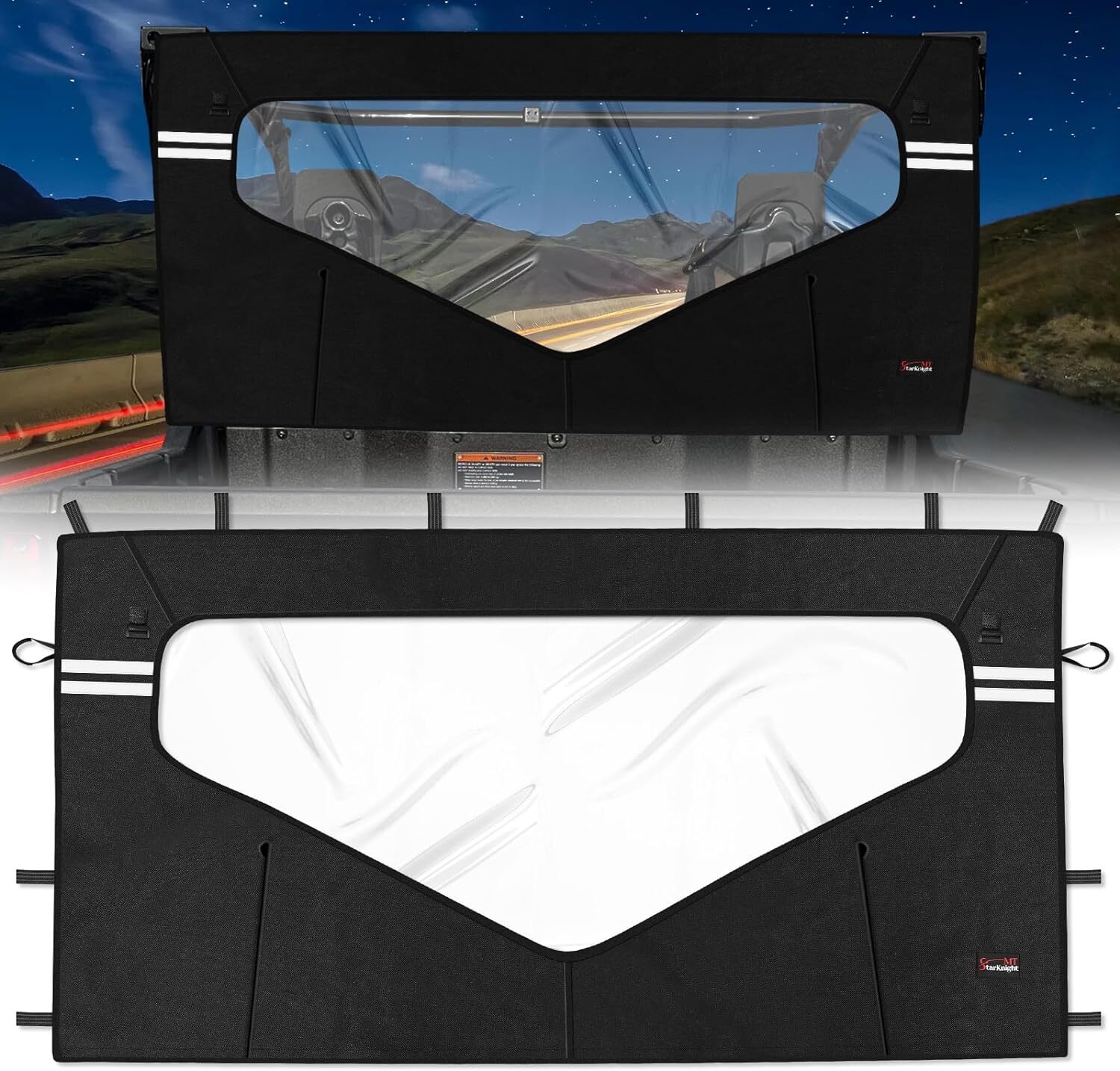 UTV Panel Soft Window Rear Windshield for Honda Pioneer 1000-3 2016-2024/1000-6