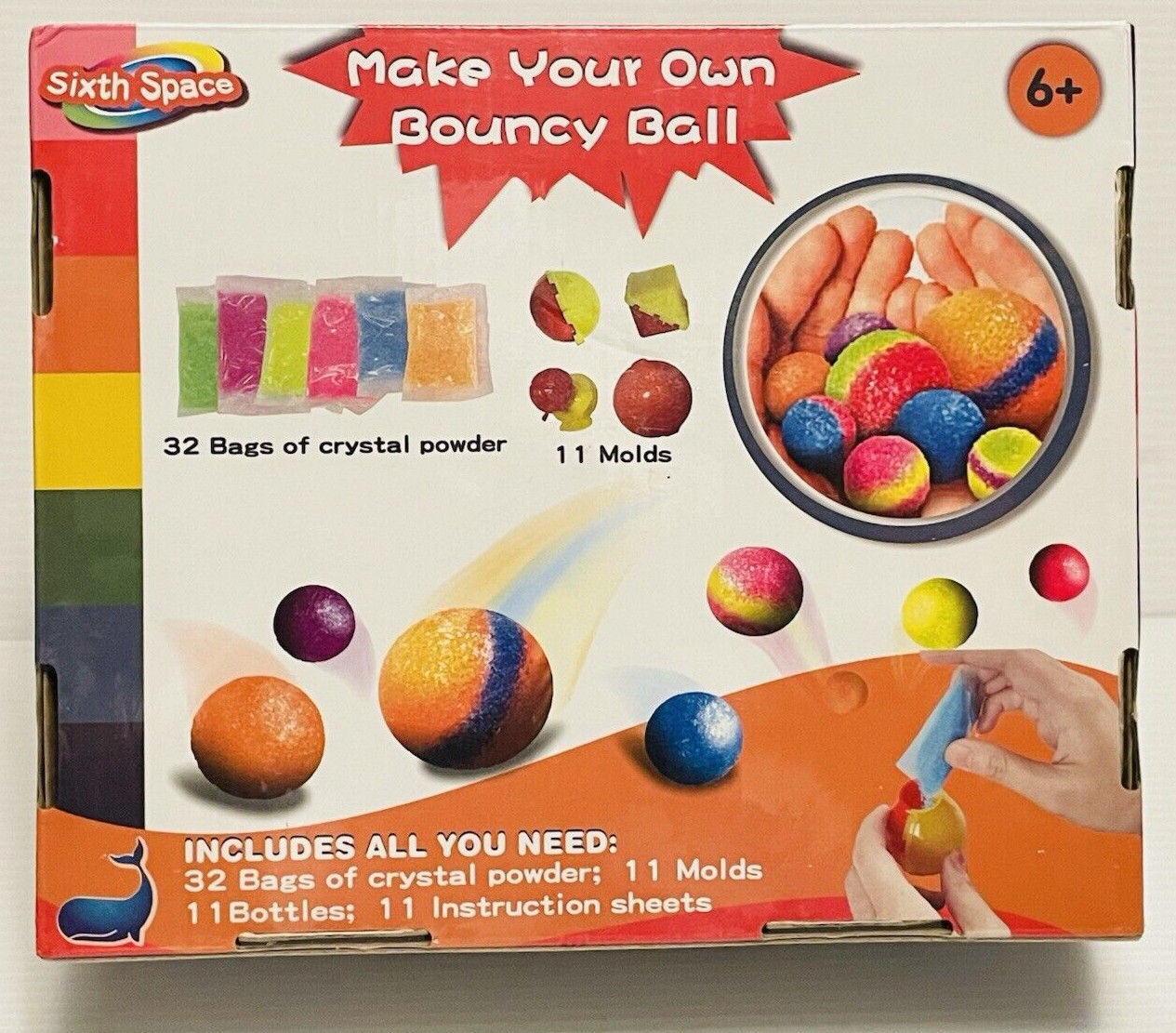 Make Your Own Bouncy Ball Sixth Space Pour-Mold-Bounce NEW Sealed 6+ years.