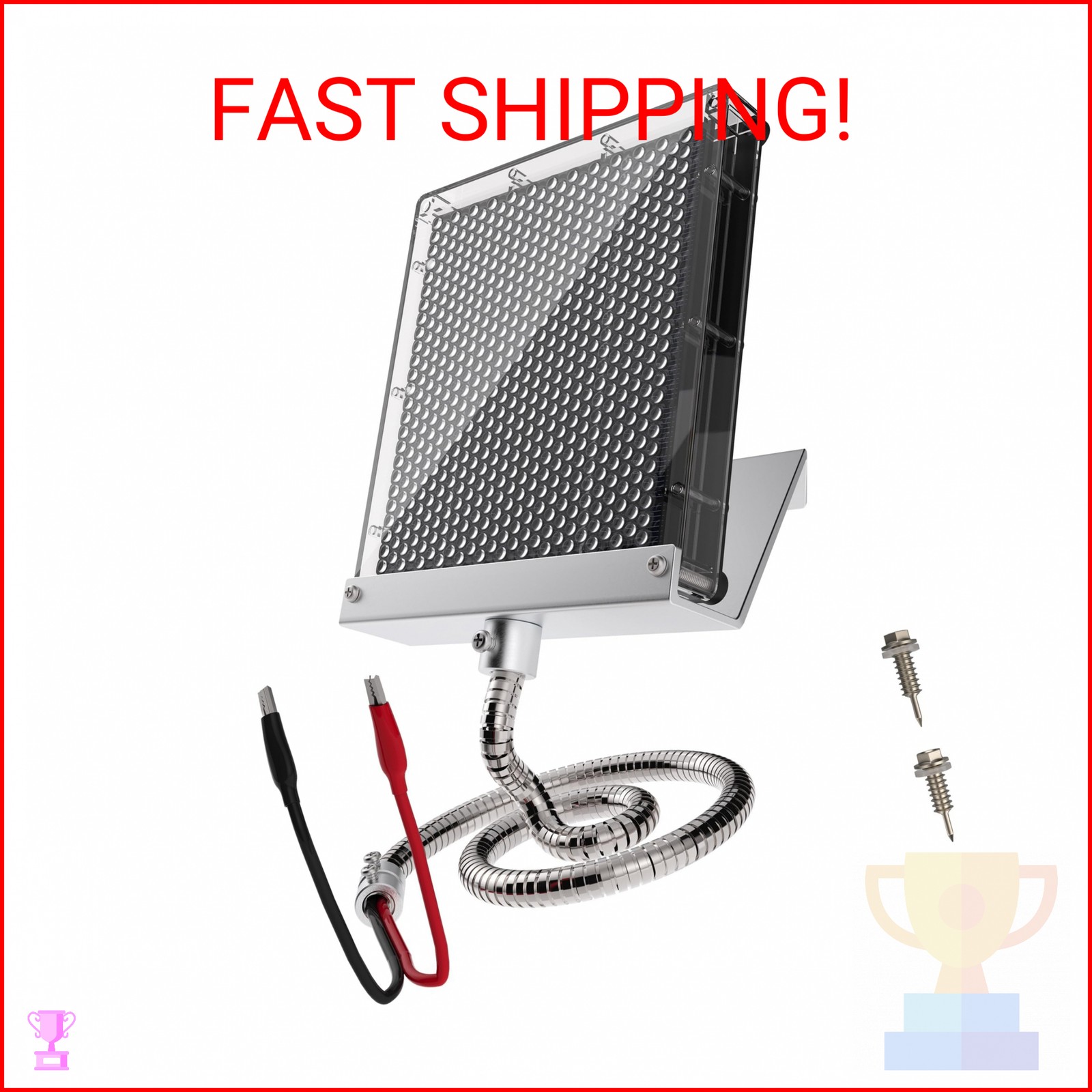 6V Solar Panel Battery Charger for Deer Feeder, 1.7W Waterproof Solar Panel with