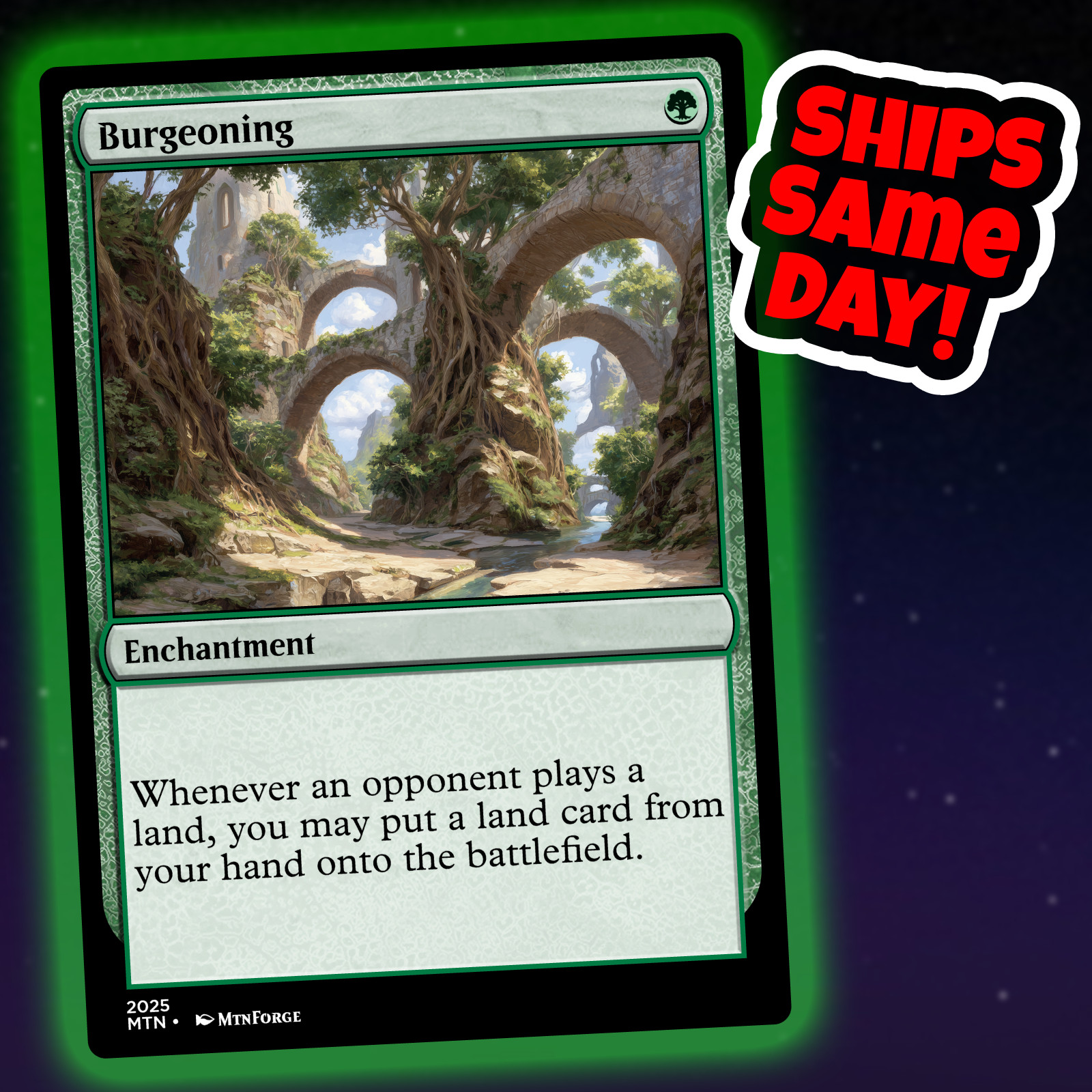 Burgeoning - Custom Art Magic: The Gathering Playtest Card - Commander EDH