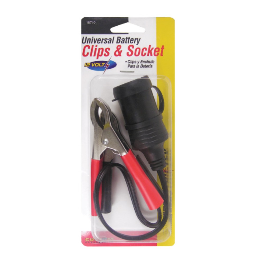 Custom Accessories 18710 12V Universal Battery Clips & Socket 9.75 W in.