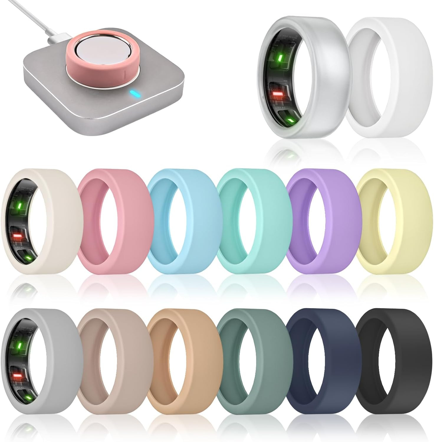 14 Pack Ring Cover Compatible with Oura Ring Gen 4/Gen 3 Horizon/Gen 3 Heritage
