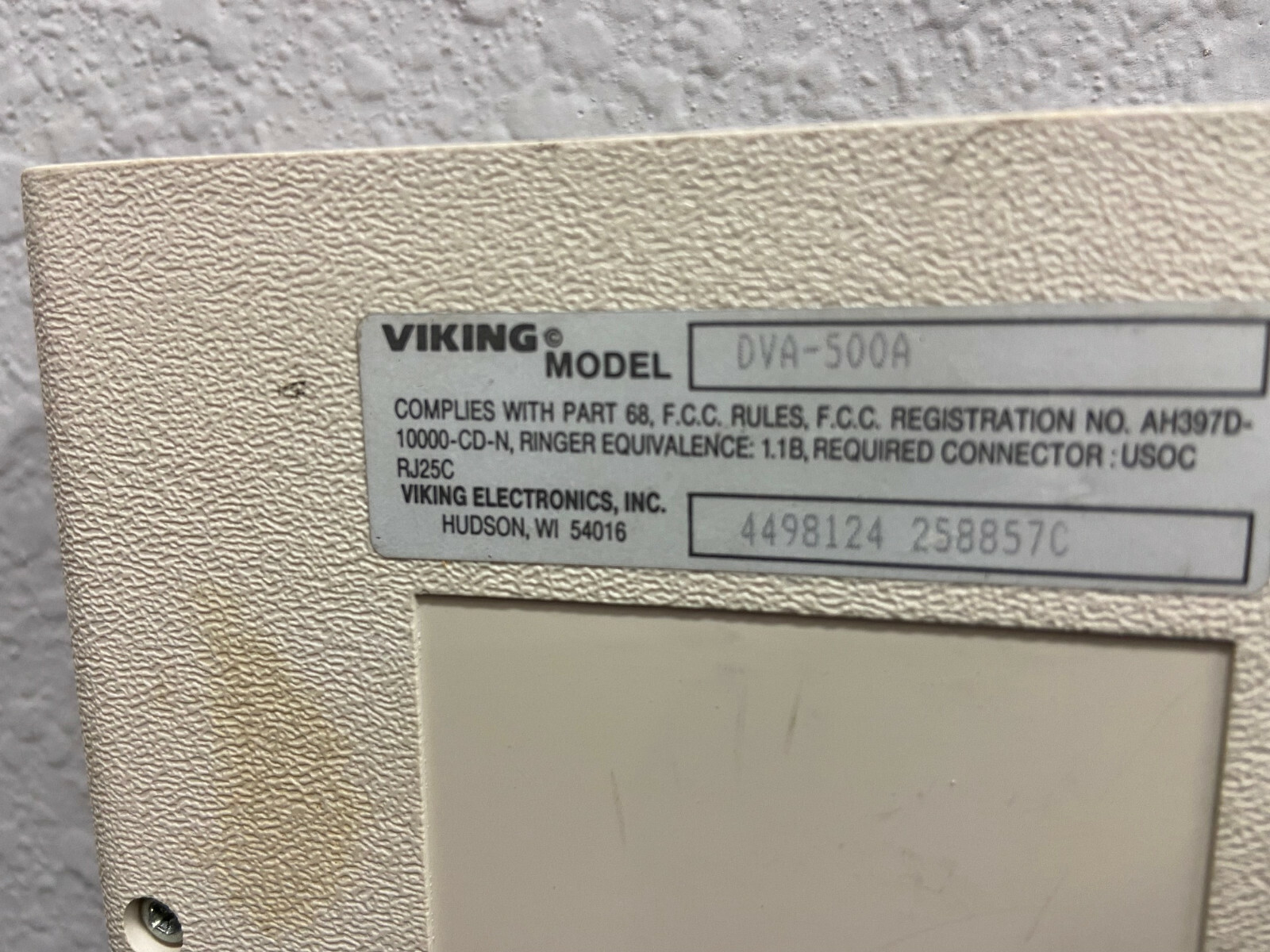 Viking DVA-500A Digital Voice Announcer