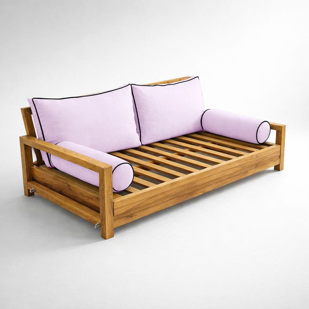 |COVER ONLY| STYLE 2 Crib Bolster Pillow Daybed Porch Swing Contrast Trim AD107