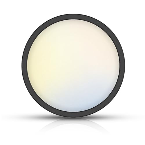 LED Flush Mount Ceiling Light, 12inch Dimmable Round 12in - 1Pack Black