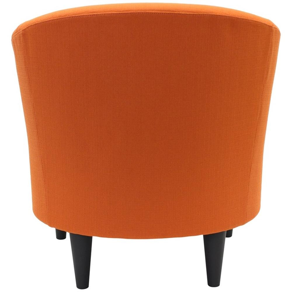 Pemberly Row 17.5" Traditional Fabric Club Chair in Orange Finish