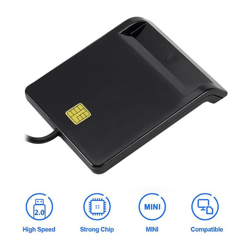 USB 2.0 Smart Card Reader DNIE ATM CAC IC ID SIM Card Reader for Windows 7/8/10