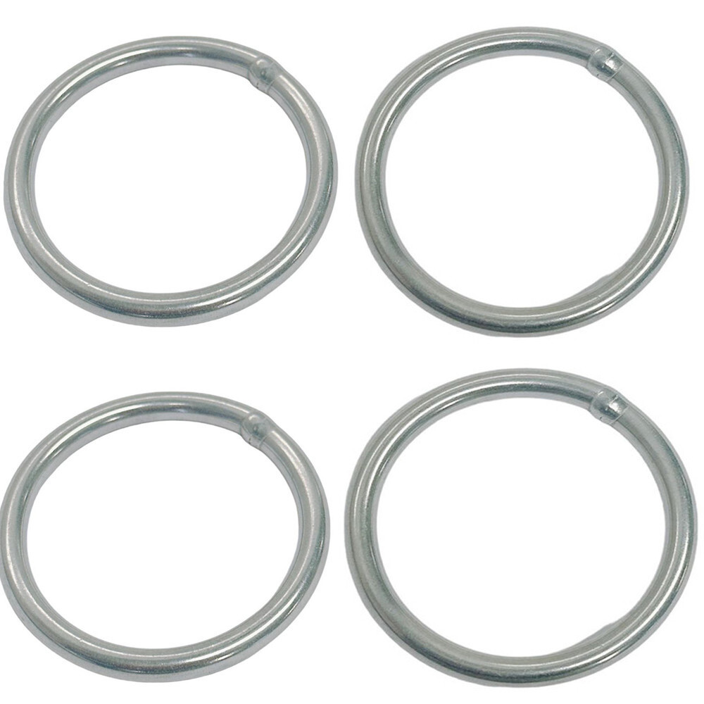 400 Lbs WLL Marine Stainless Steel Round Ring Link Connect 1/8" x 1-9/16"
