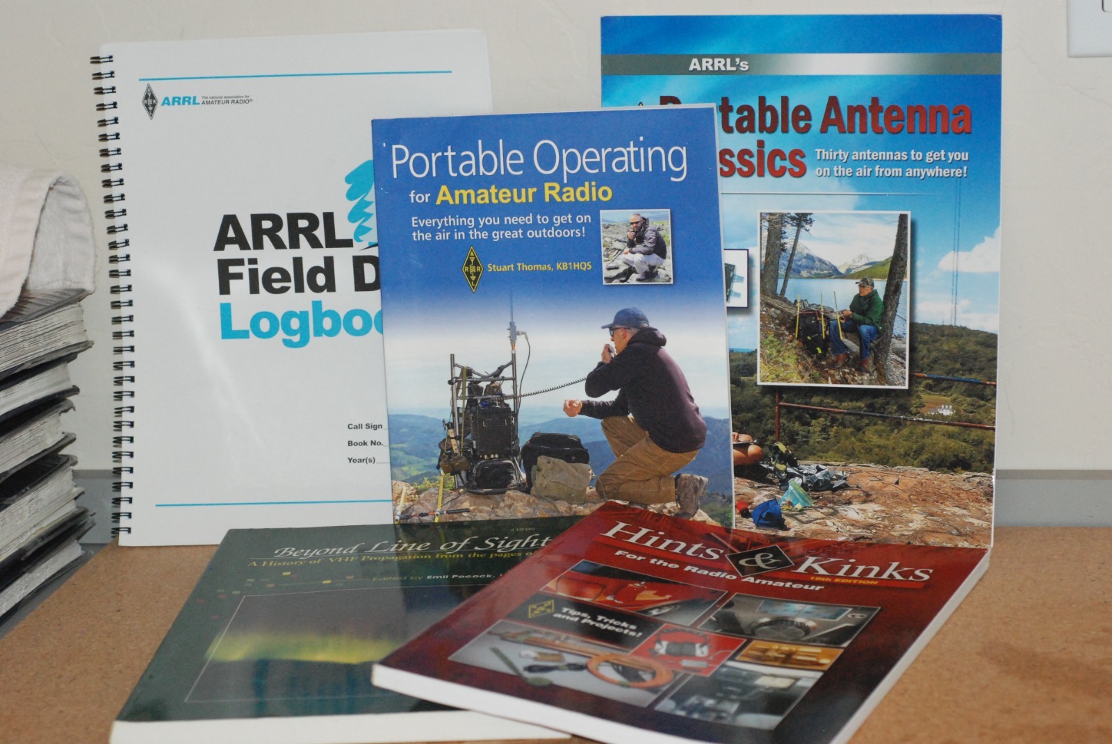 Ham/CB - 4 ARRL Ham Operating Books + FD Log Book - Nice Shape!