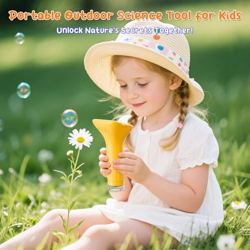 Kids' Digital Microscope - 2" Screen 1000X - Handheld HD - Yellow
