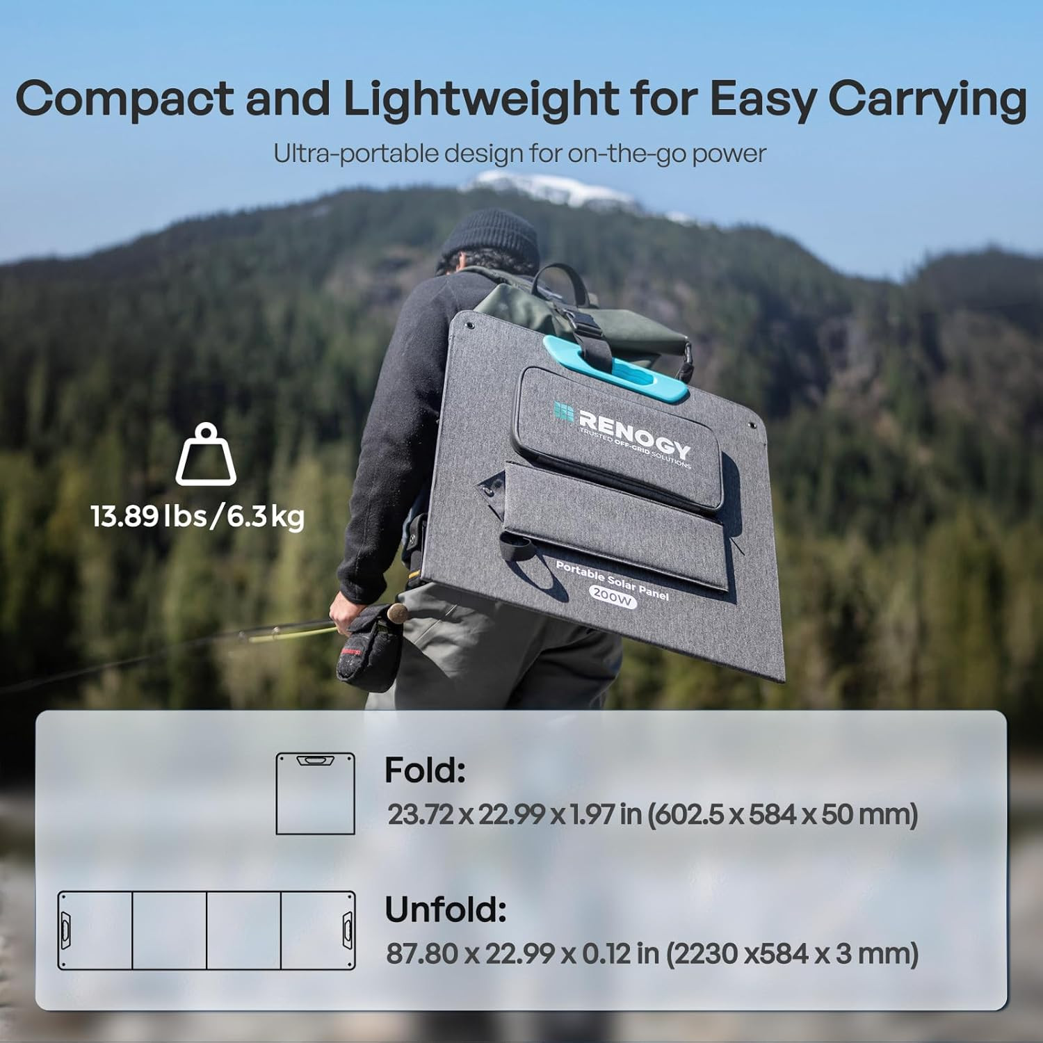 200W Foldable Solar Panel Portable Charger IP65 Waterproof Power Station RV