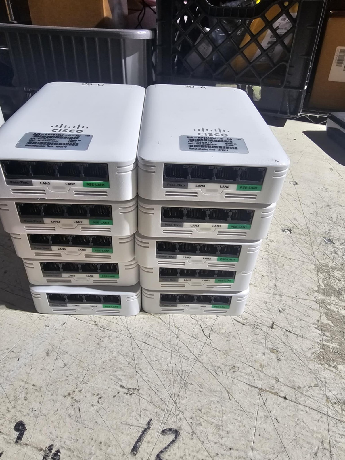 LOT OF 10 Cisco AIR-AP1815W-B-K9 Aironet Dual Band Wireless Access Point  #w44