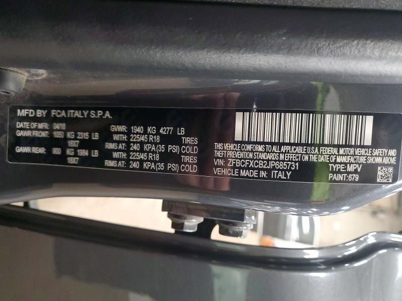 2018 Fiat 500 X Model Contact Sensor
