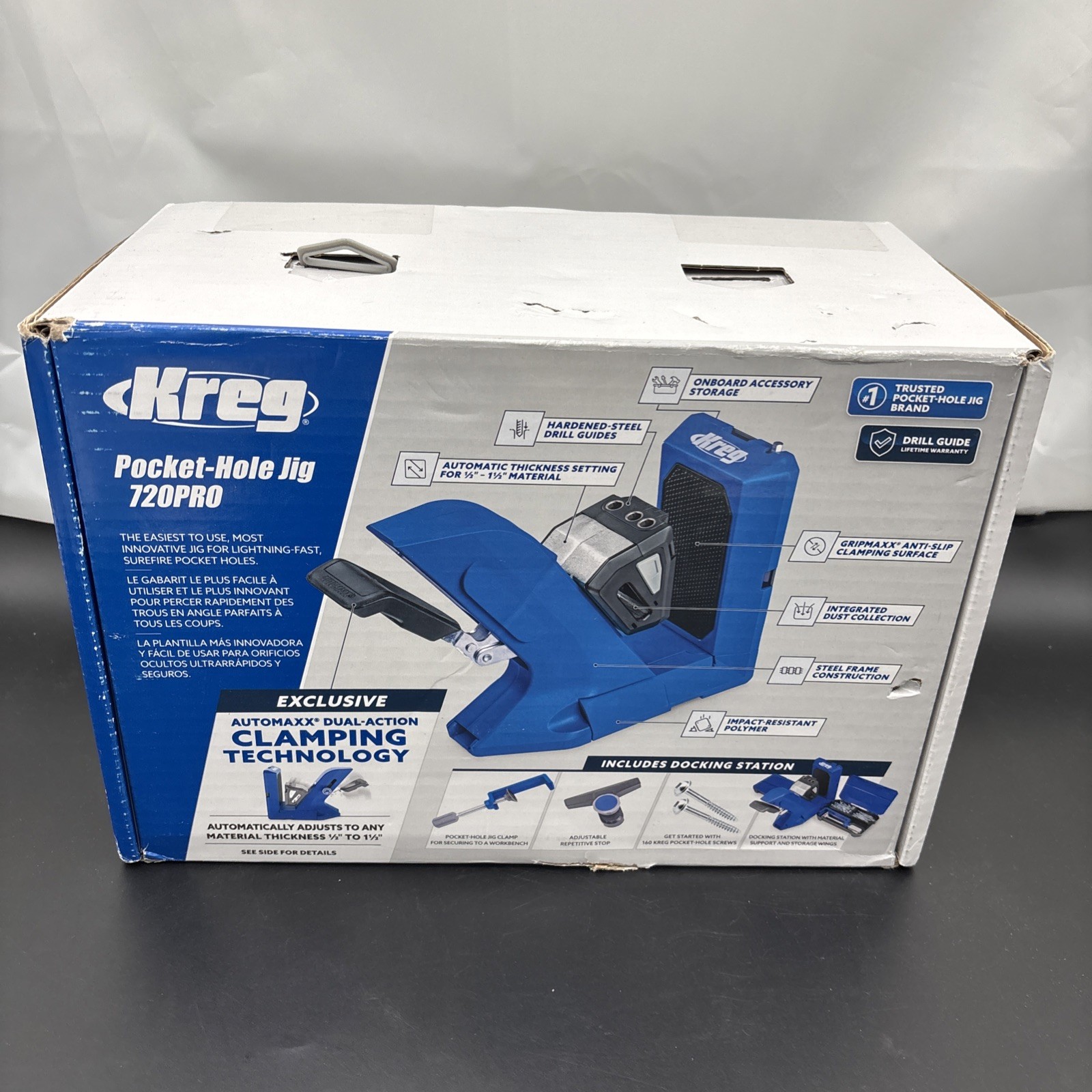 Kreg Tool KPHJ720PRO Pocket-Hole Jig 720PRO - Woodworking Tool - Easy Clamping