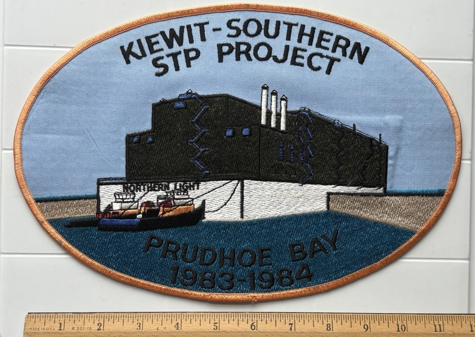 Kiewit Southern STP Project Prudhoe Bay Alaska 1983-1984 Large Jacket Patch