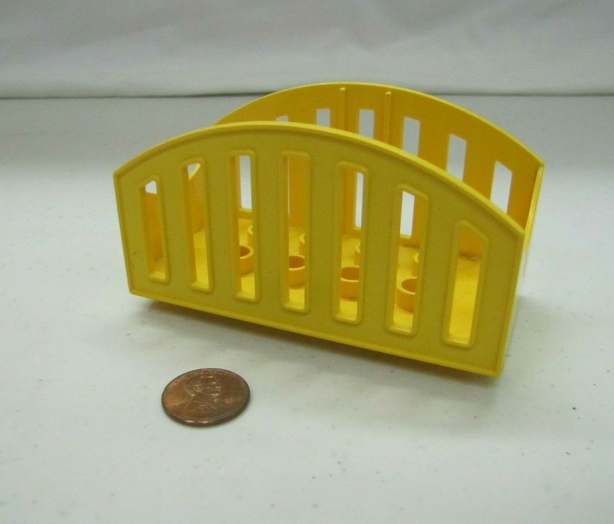 Lego Duplo YELLOW TRAIN CAR BED w/ RAILS for Circus Train Replacement Part #2130