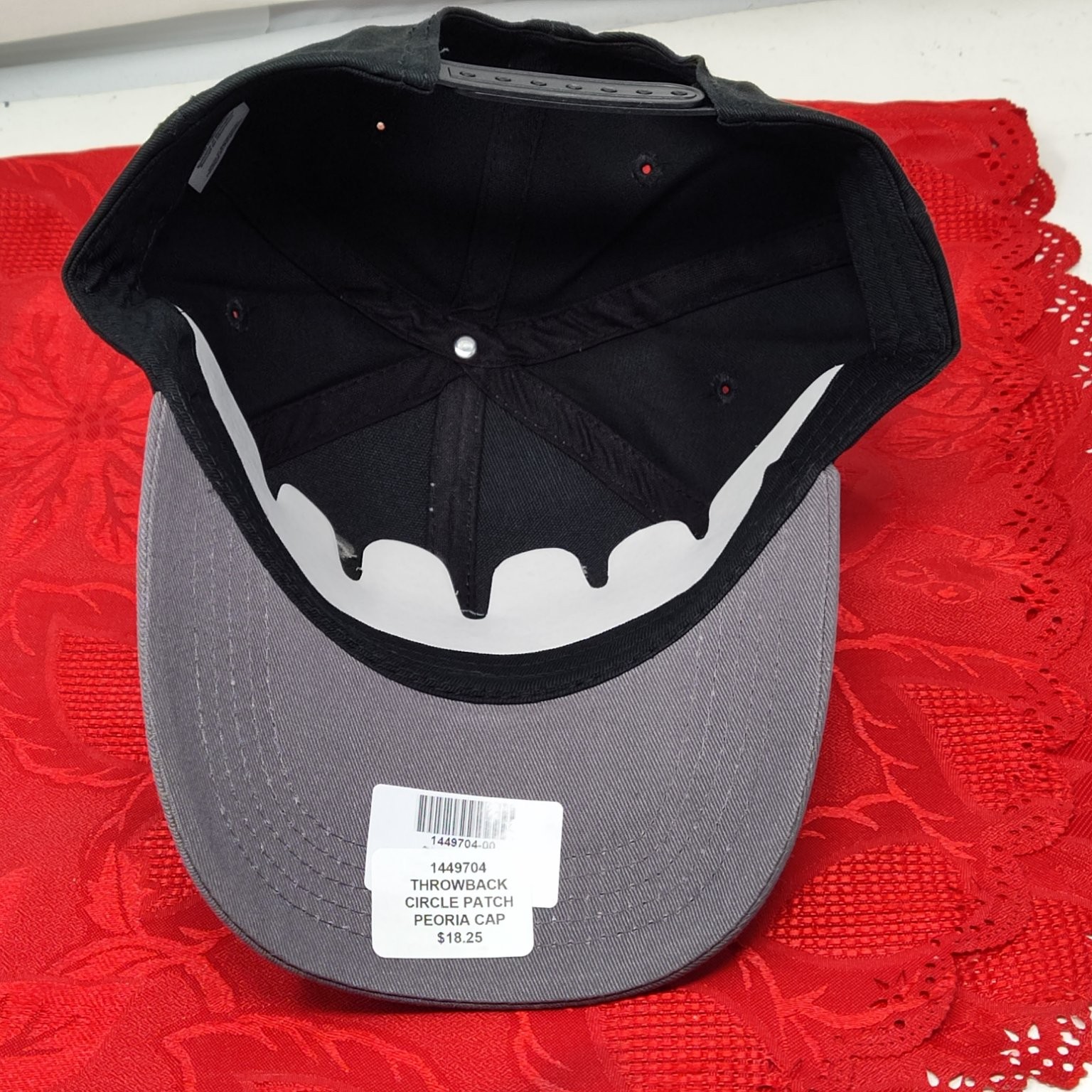 Caterpillar THROWBACK Peoria Cap Men's Adjustable Gray Black Snapback Hat