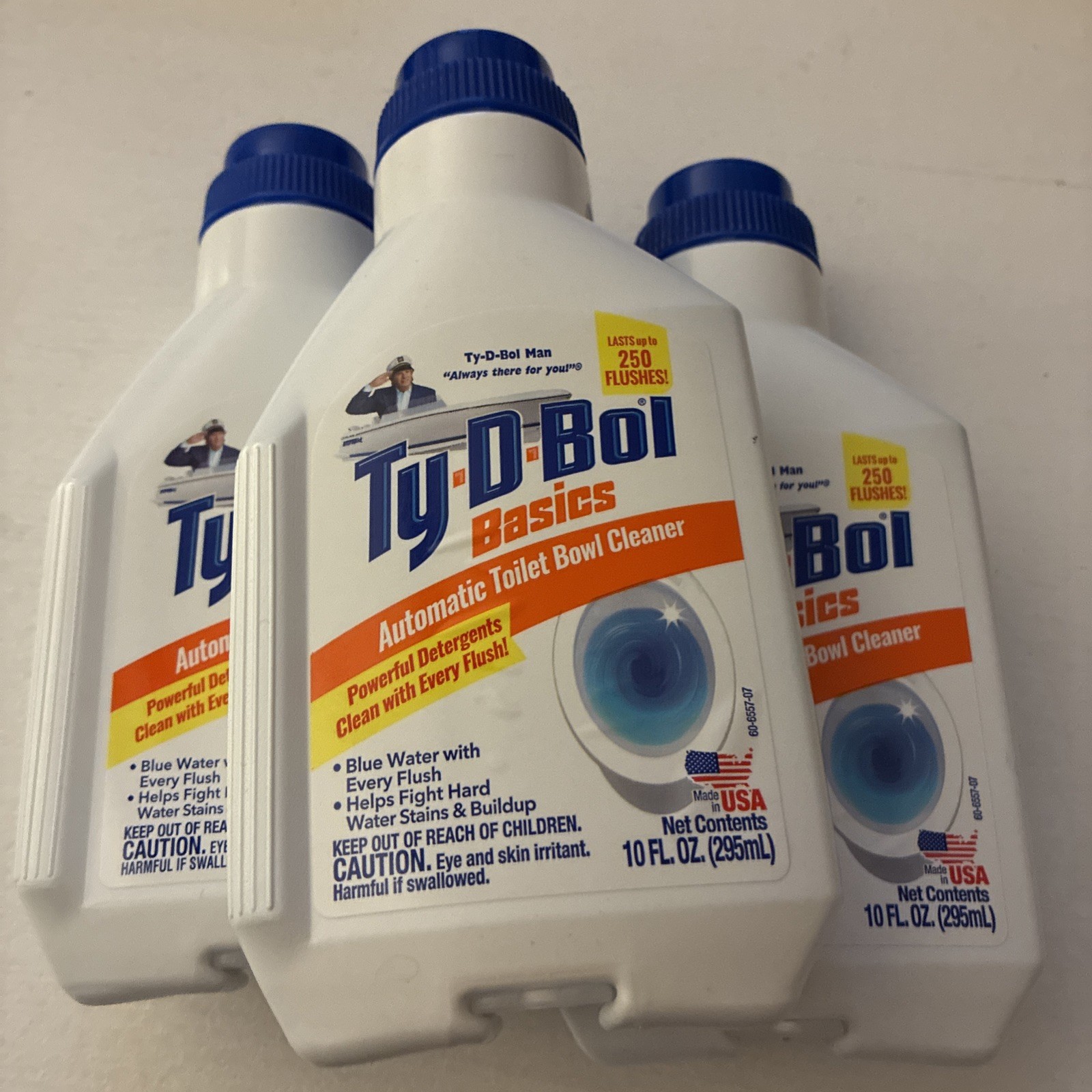 Ty-D-Bol Basics Automatic Toilet Bowl Cleaner 10oz 3 Pack USA Made