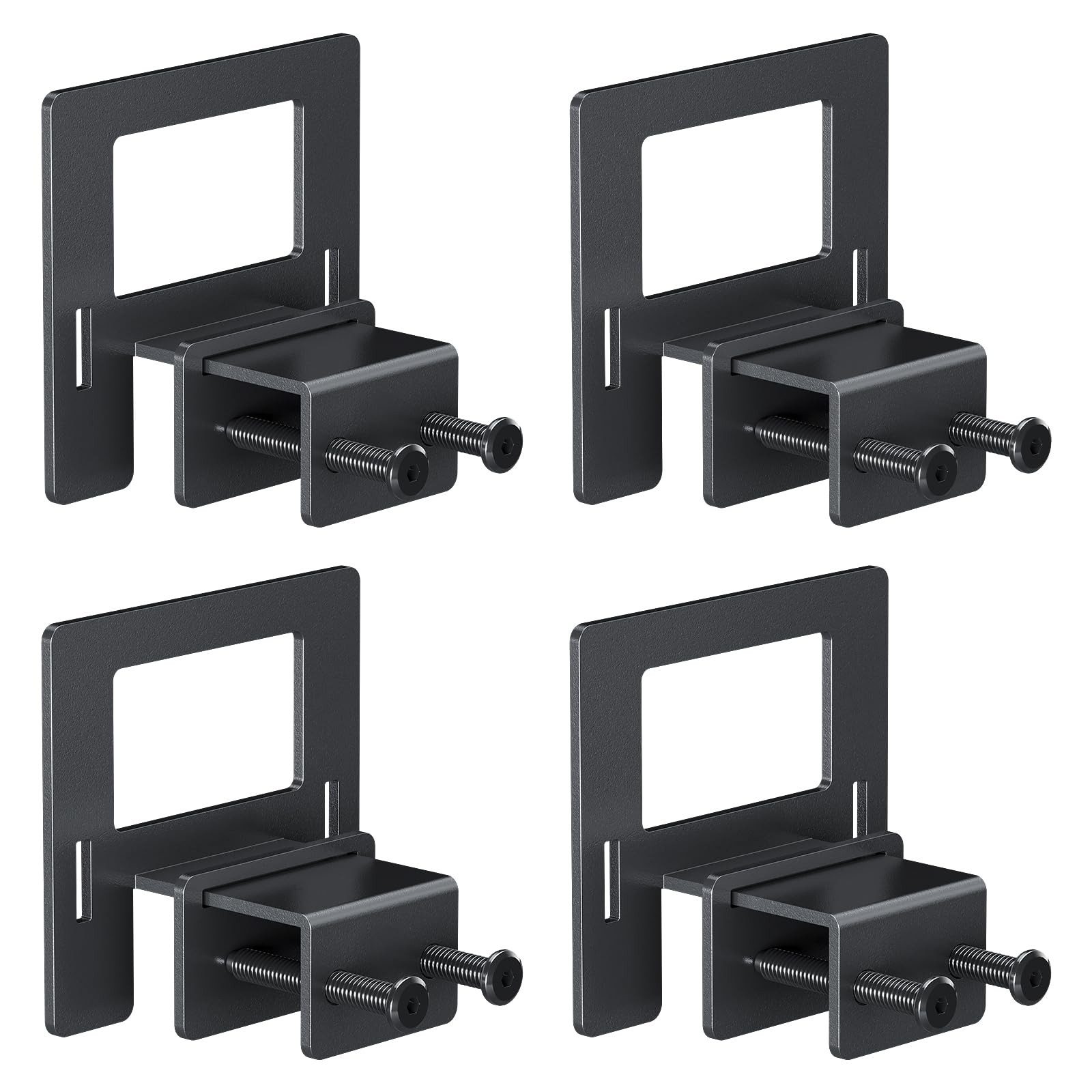 4 PCS Black Adjustable Non Slip Mattress Gaskets Slide Stopper Metal Bed Frame