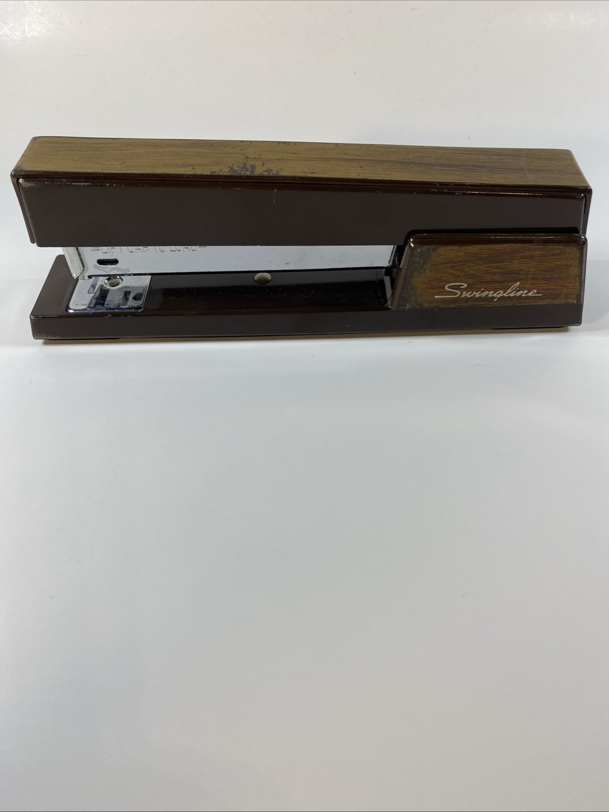 Vintage Swingline 767 Stapler Faux Woodgrain Mid Century Desk Stapler 94-02 USA