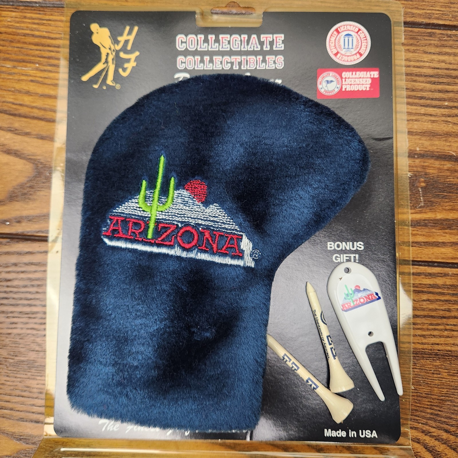 Vintage Golf NCAA ARIZONA WILDCATS Golf Blade Putter Cover Headcover Fuzzy New