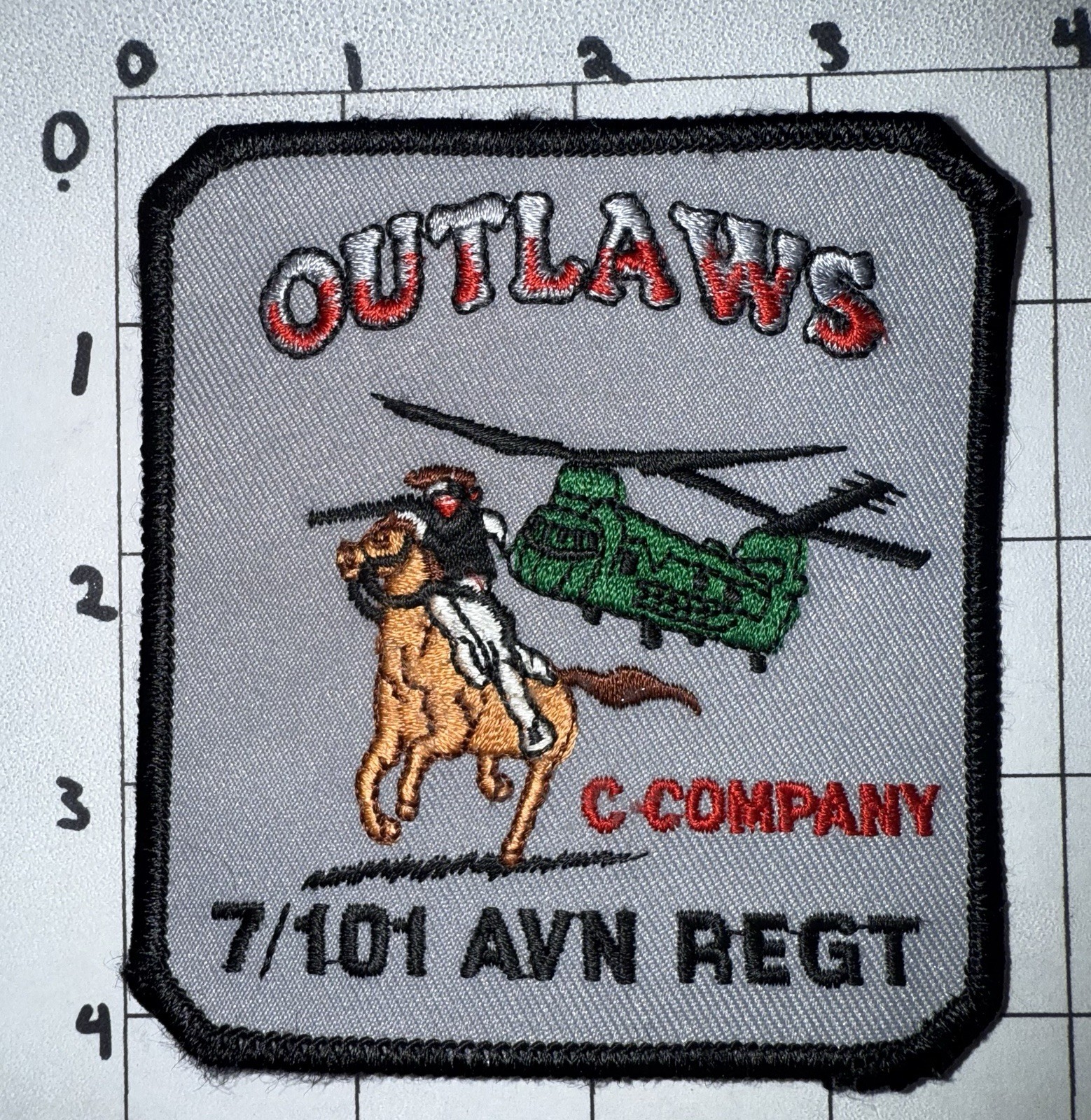 USAF C Company 7/ 101st Aviation Regiment Outlaws Patch (24)