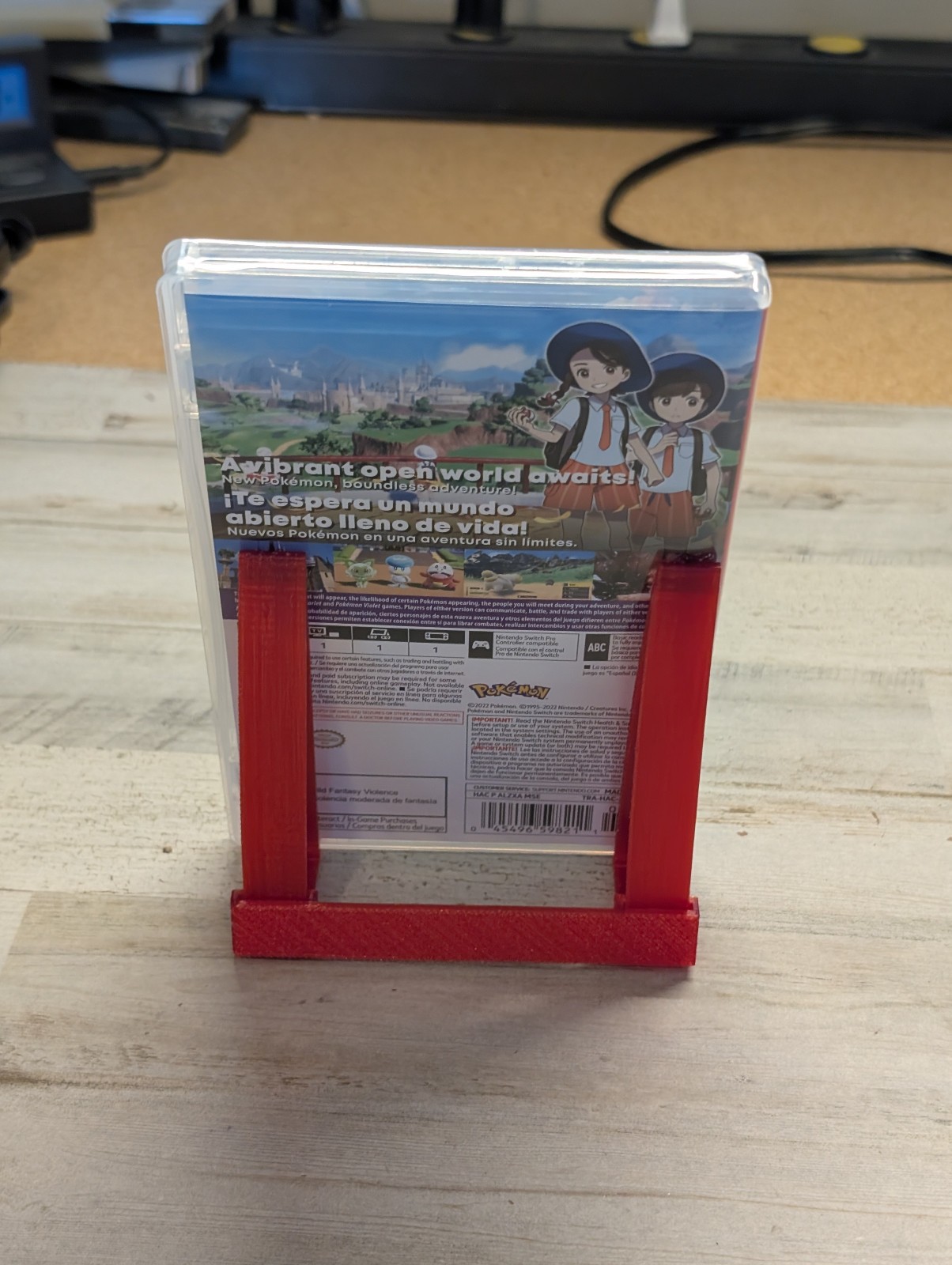 Video Game Stand for Switch XBOX PS4 PS5 CD Smallbox PC DVD Red Translucent