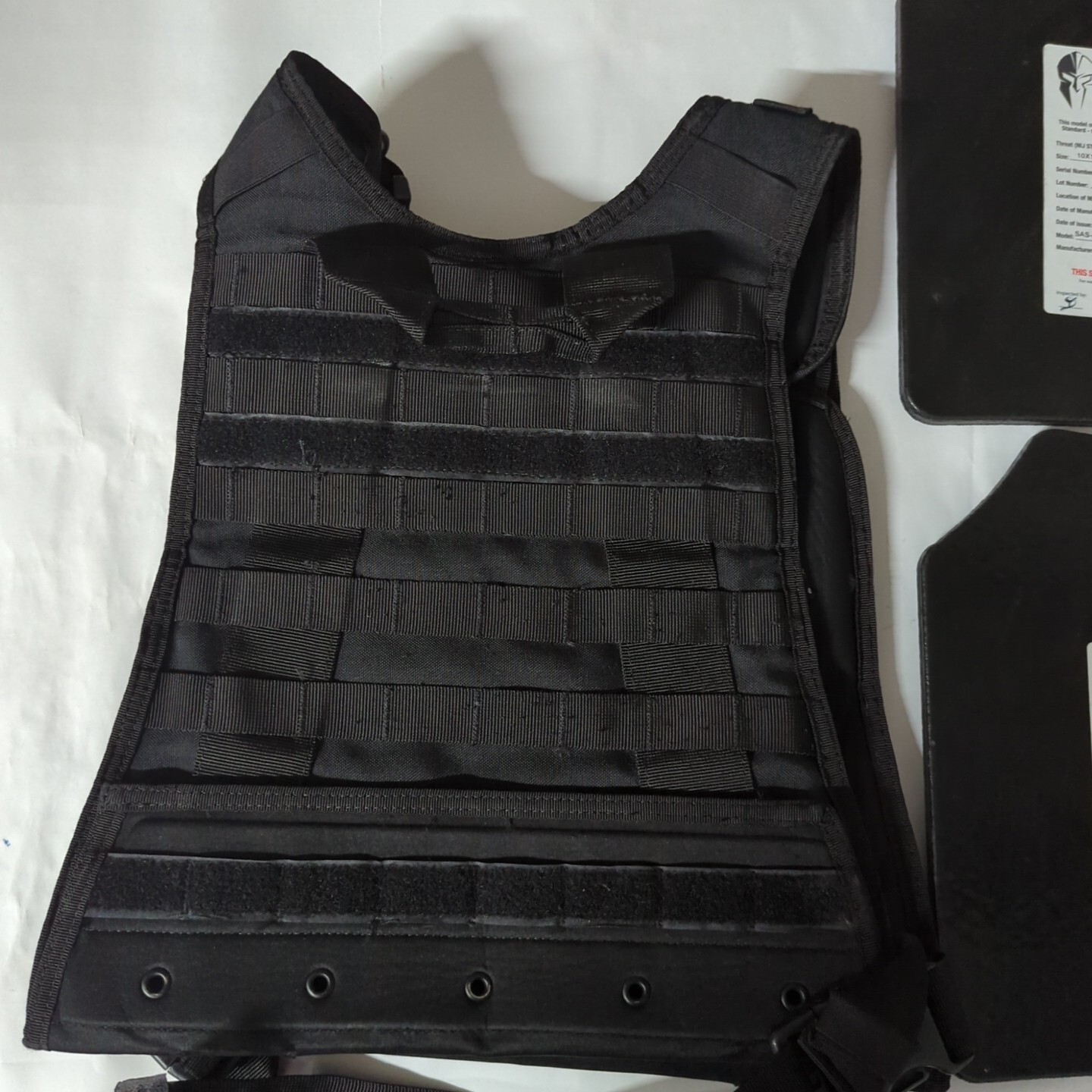 Spartan Omega AR500 Tactical Vest Plate Carrier W/ Steel Level III Armor Plates