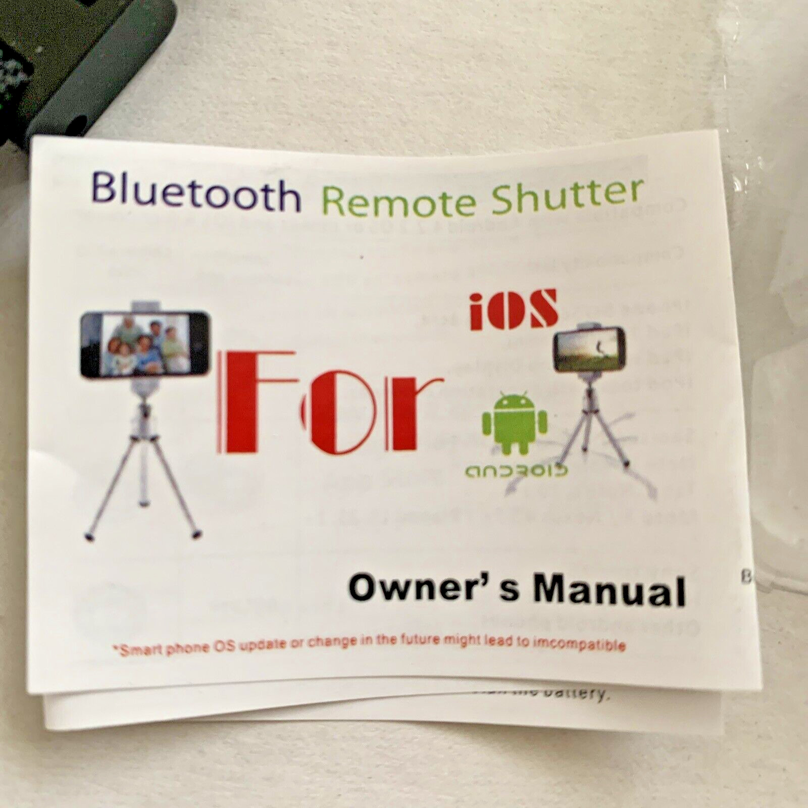 Bluetooth Shutter Remote Control Button for Smart Phone NEW in Box FREE Shipping