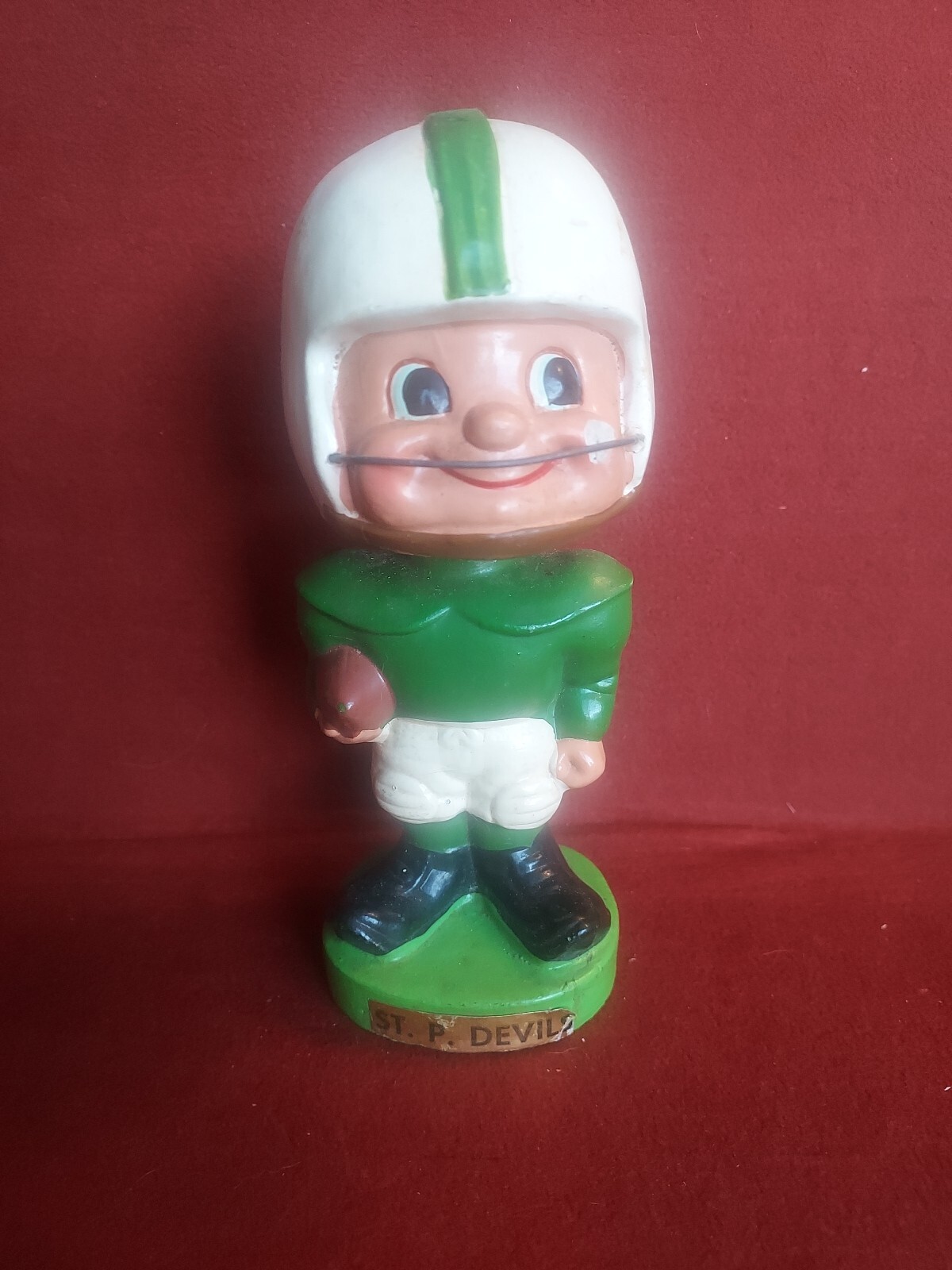 RARE VINTAGE SAINT PETERSBURG DEVILS  FOOTBALL BOBBLEHEAD