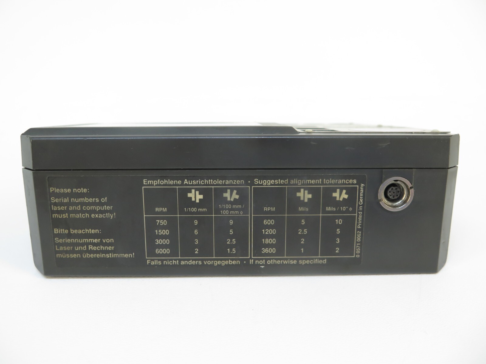 Pruftechnik ALI 2.050VP Optalign Laser Optical Laser Shaft Alignment Tool
