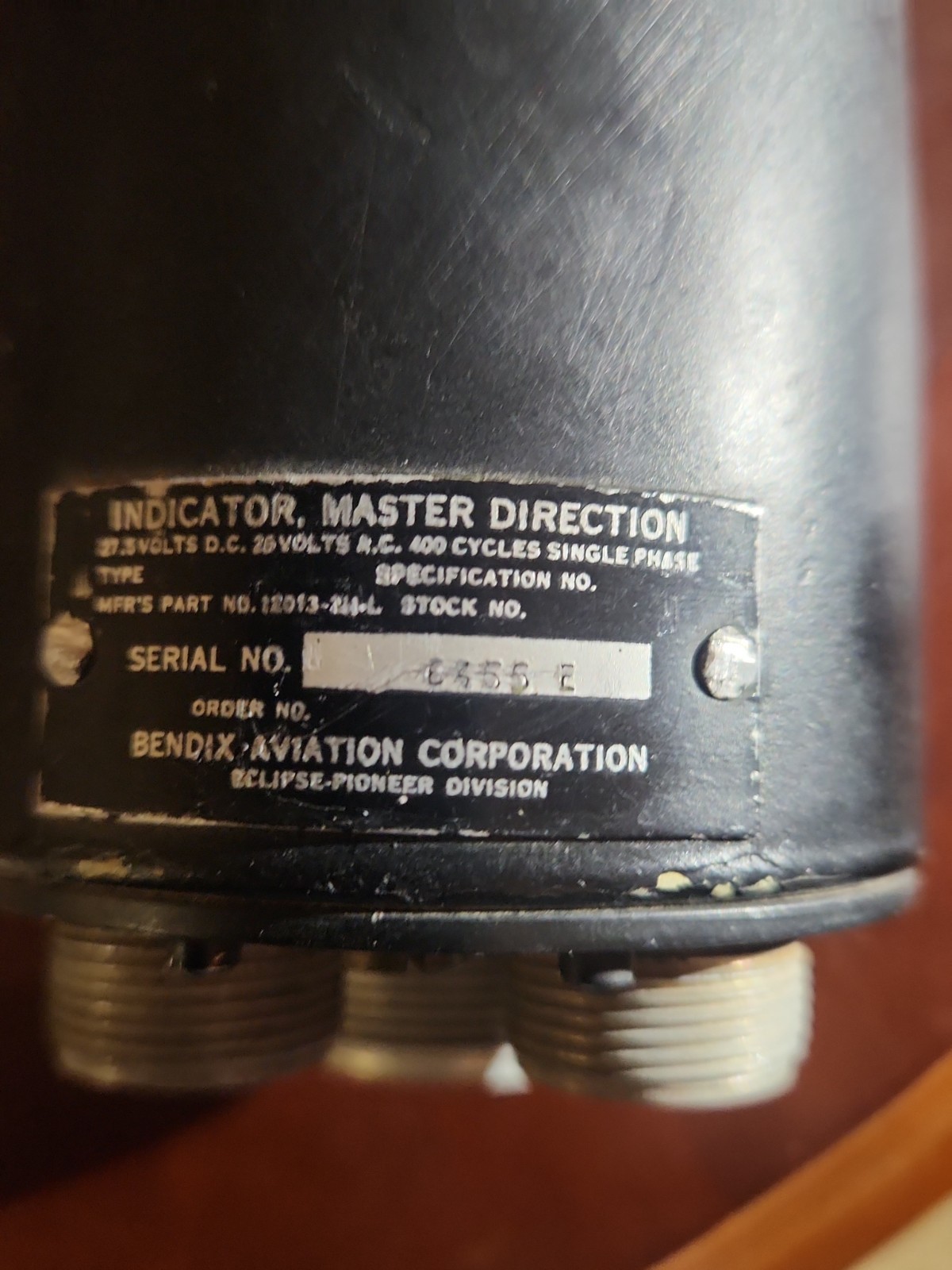 Vintage Bendix Eclipse-Pioneer Master Direction Indicator Part 12013-2H-L