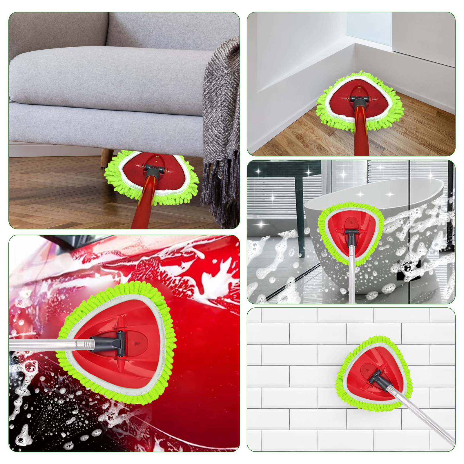 6pcs Mop Refills Replace Head Compatible with EasyWring 1-Tank System