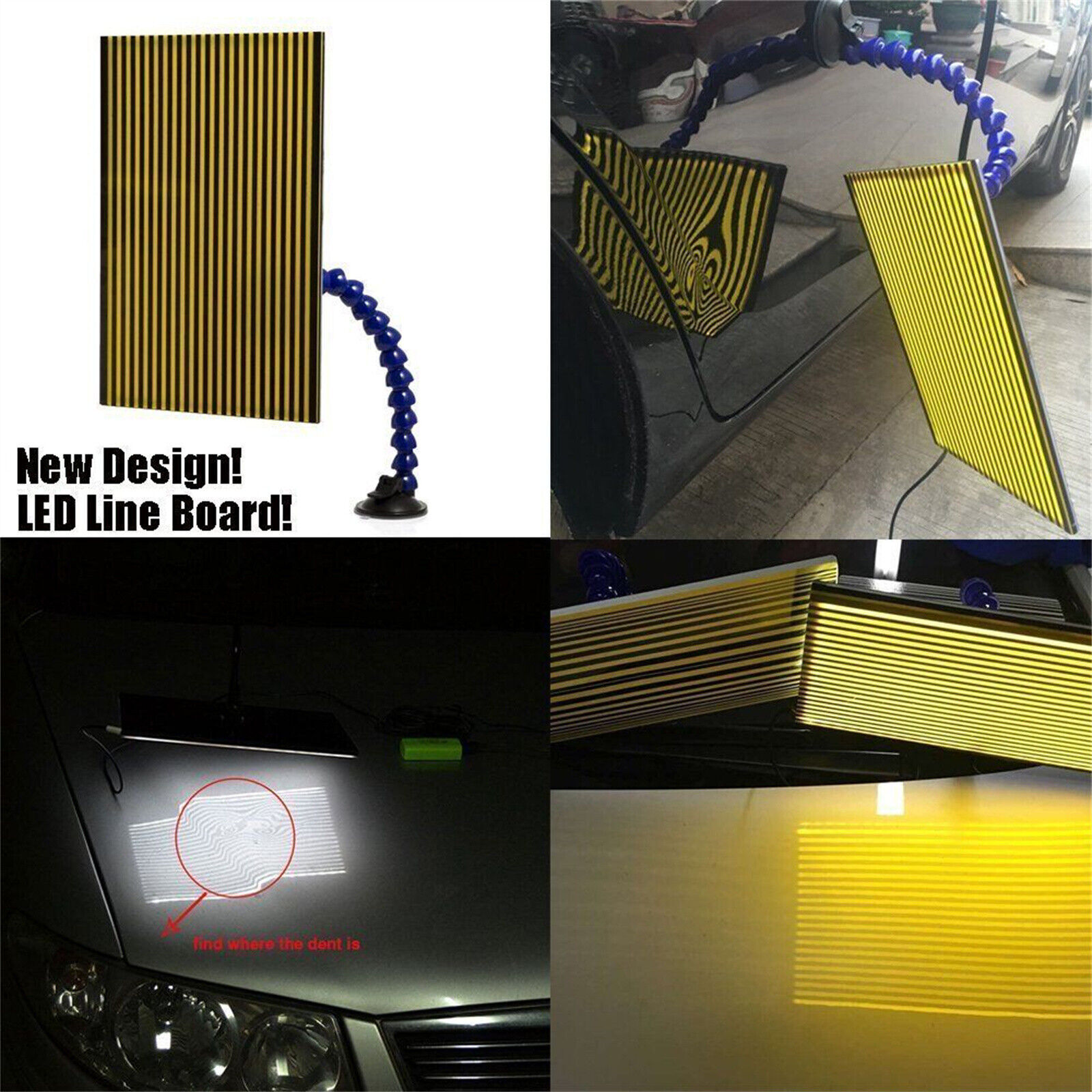Paintless Dent Repair Tool Removal Lamp Reflector LED Light Line Testing Board1A