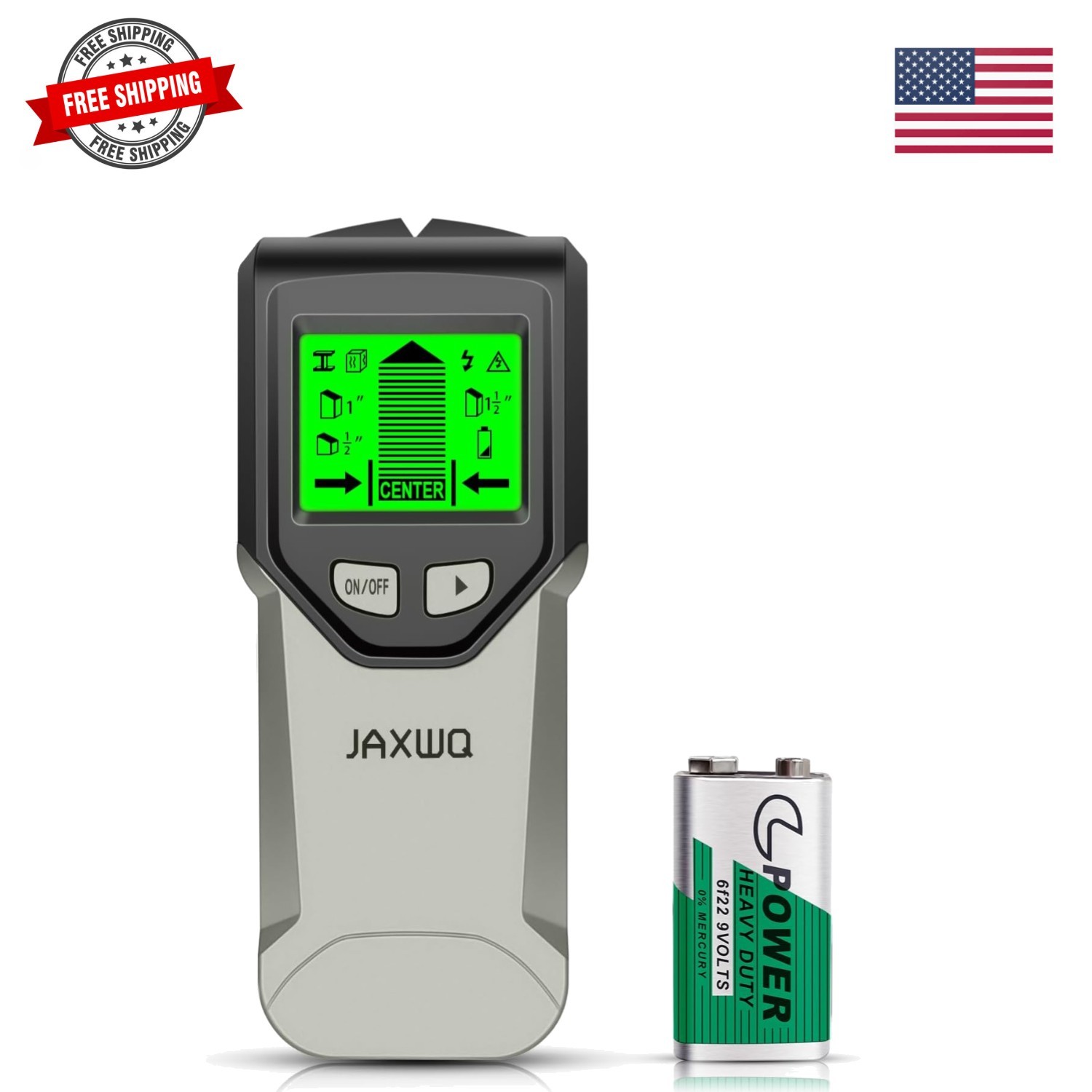 Stud Finder Wall Scanner - 5 in 1 Stud Finder Tool w/Smart Chip and HD LCD Di...