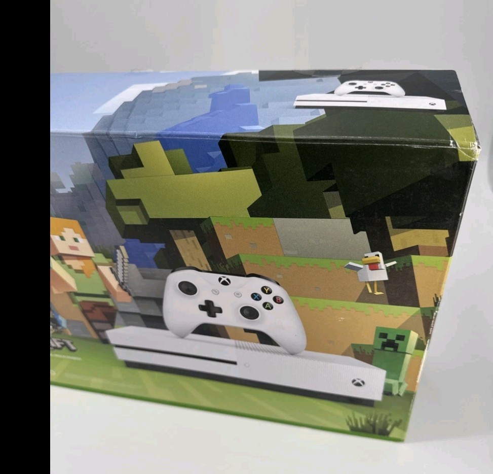 Microsoft Xbox One S 500GB White Minecraft Bundle BOX ONLY NO CONSOLE!!!!SEE PIC