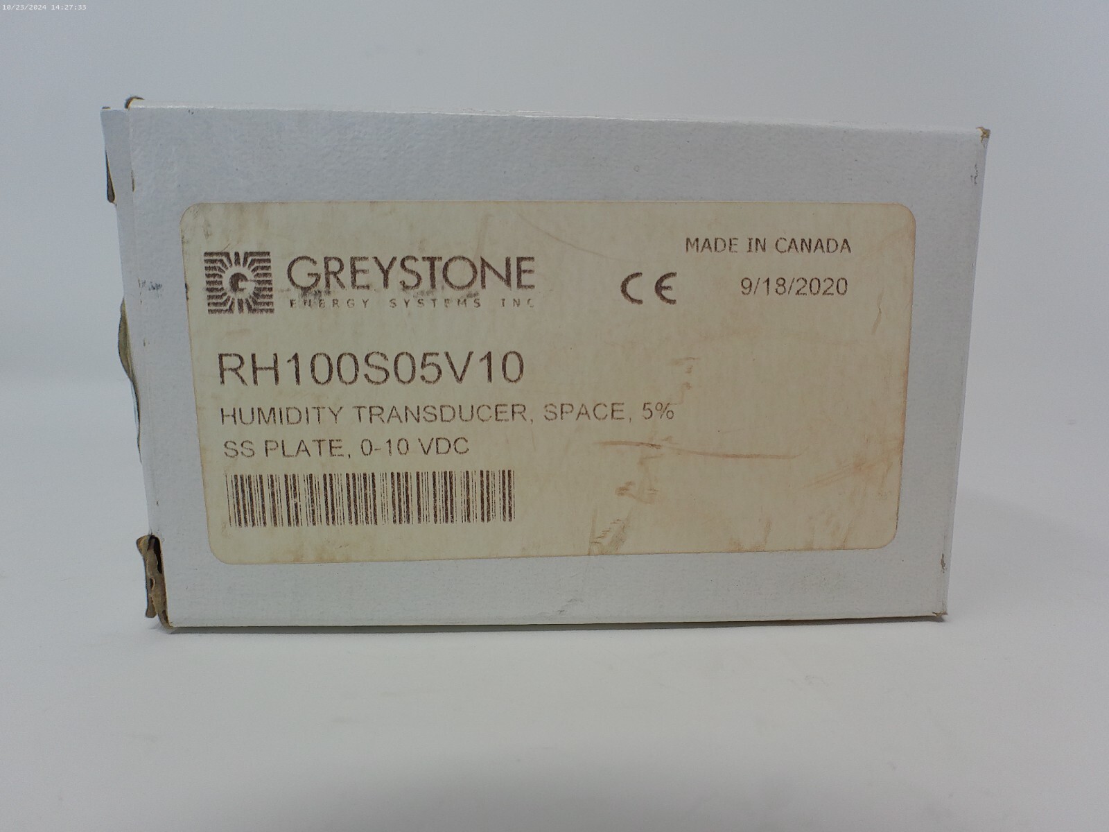 Greystone RH100S05V10 Humidity Transducer