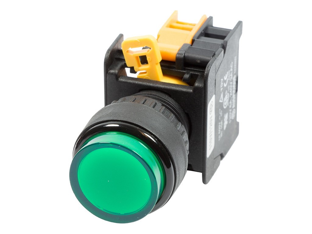 ATI LXL22 Green 22mm Momentary Push Button Switch Illuminated 24V LED 1NO