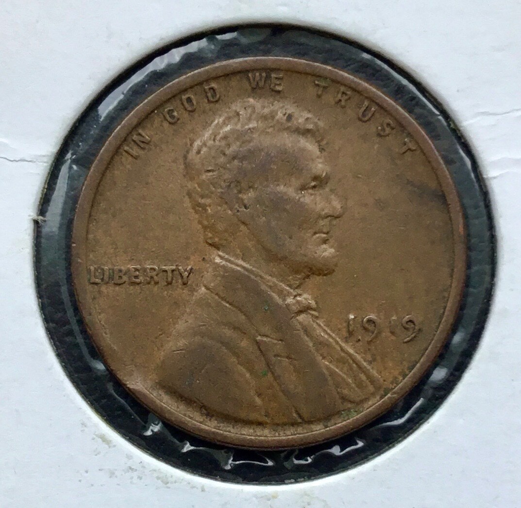 1919 1c RB Lincoln wheat cent penny