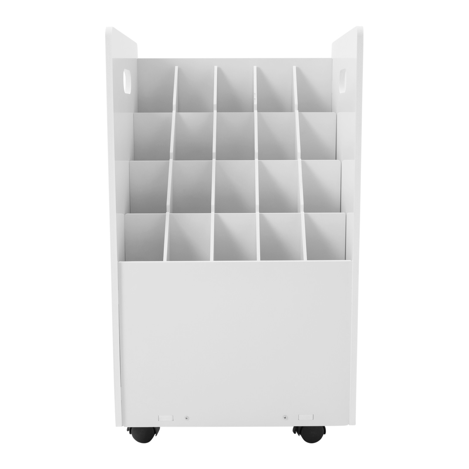 20-slot Roll File Organizer, Movable File Storage Cart, Roll Document Holder