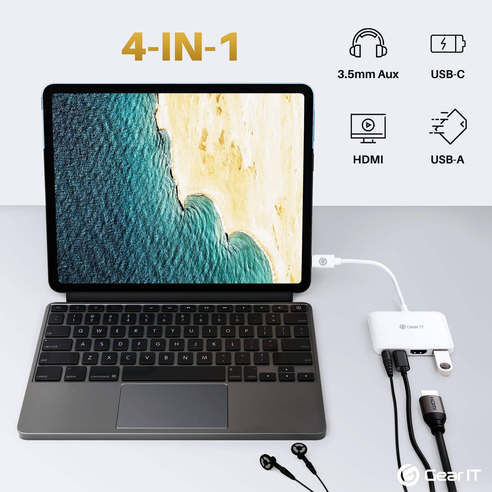 USB C Type-C to 4K HDMI Adapter 100W PD Passthrough, Thunderbolt 3/4 Compatible