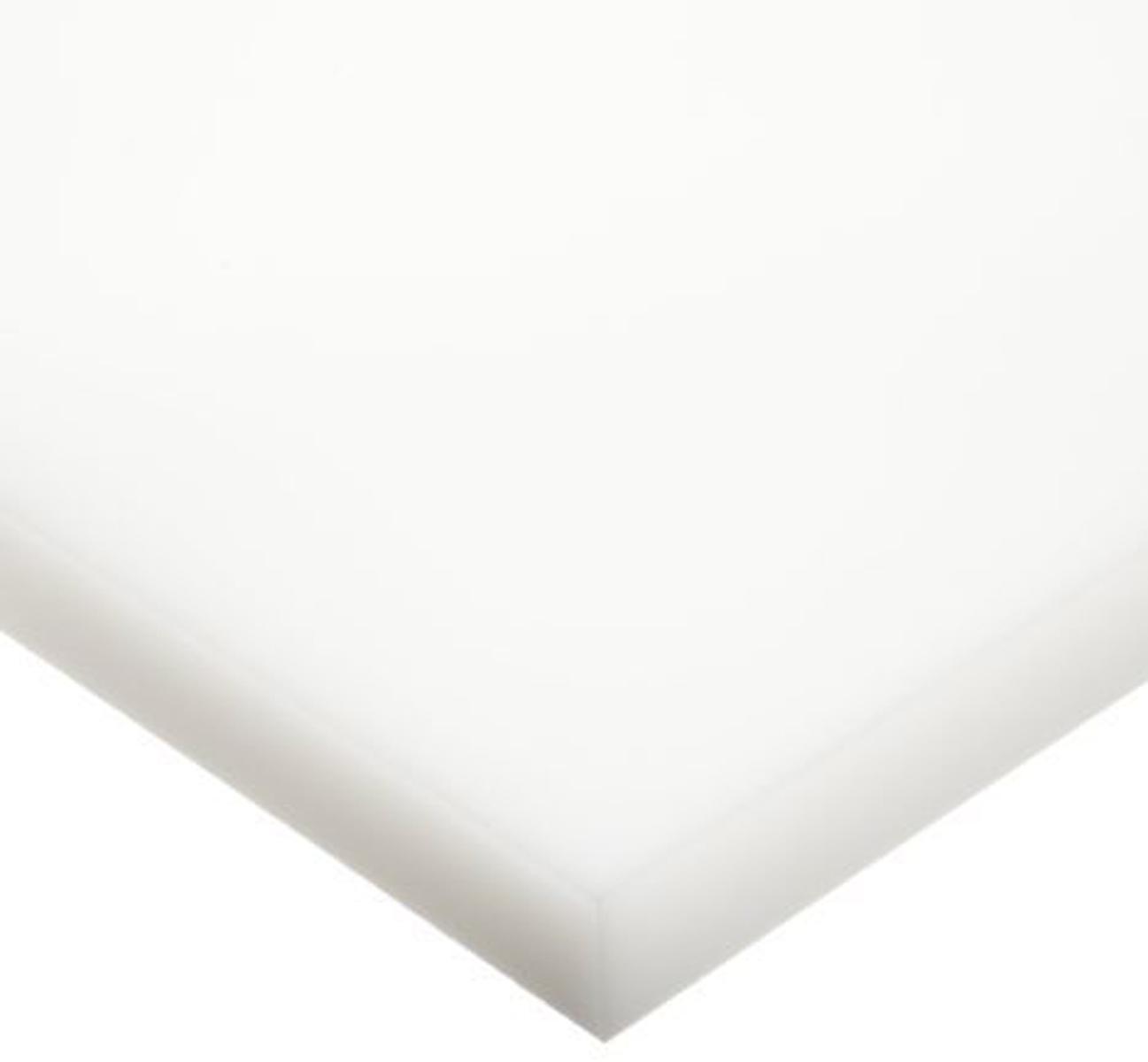 US Stock 2mm ±10% x 7.874" x 7.874" UHMW PE Plastic Sheet Plate Natural White