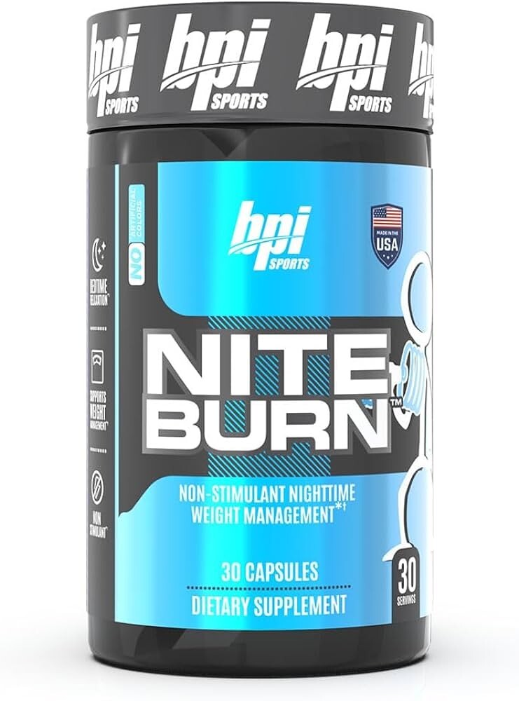 BPI Sports Nite Burn 640 MG in 30 Capsules Weight Loss Night Time Fat Burner
