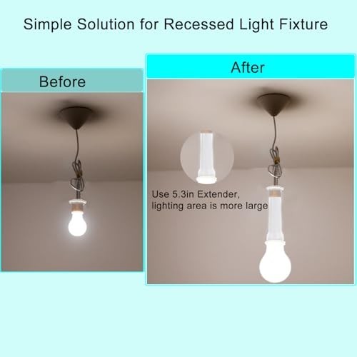 Light Socket Extender E26/E27 Light Bulb Socket Extender Standard Medium Base