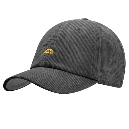 Classic Corduroy Baseball Cap Vintage 6 Panel Hat Curved Brim Cdus-bb15-gray