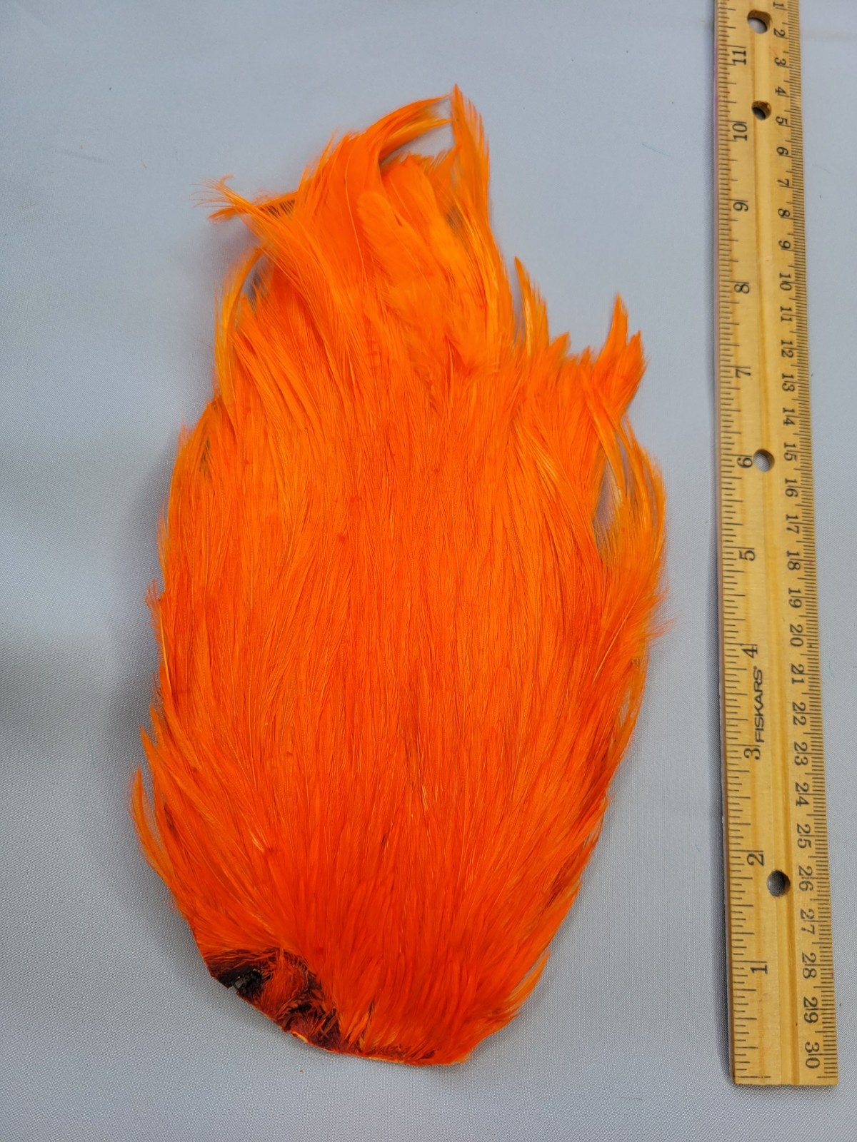 Lot 111,  Top Quality  ORANGE  India Rooster Streamer Neck Cape Feathers