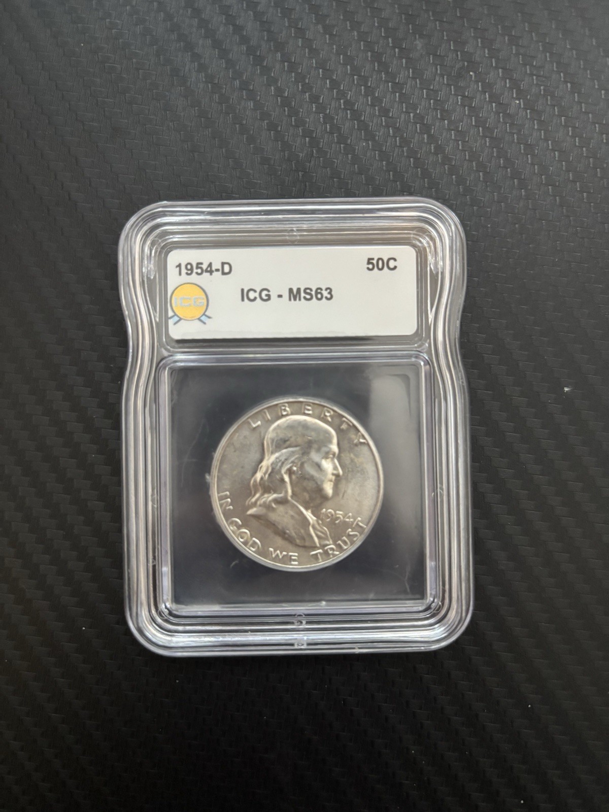 1954-D Franklin silver Half Dollar ICG MS63