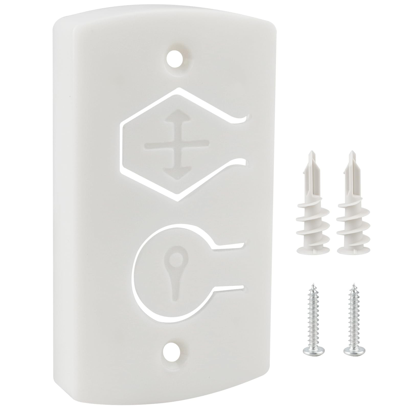 White Two Button Cover Plate, Opener Wall Control for Wayne
