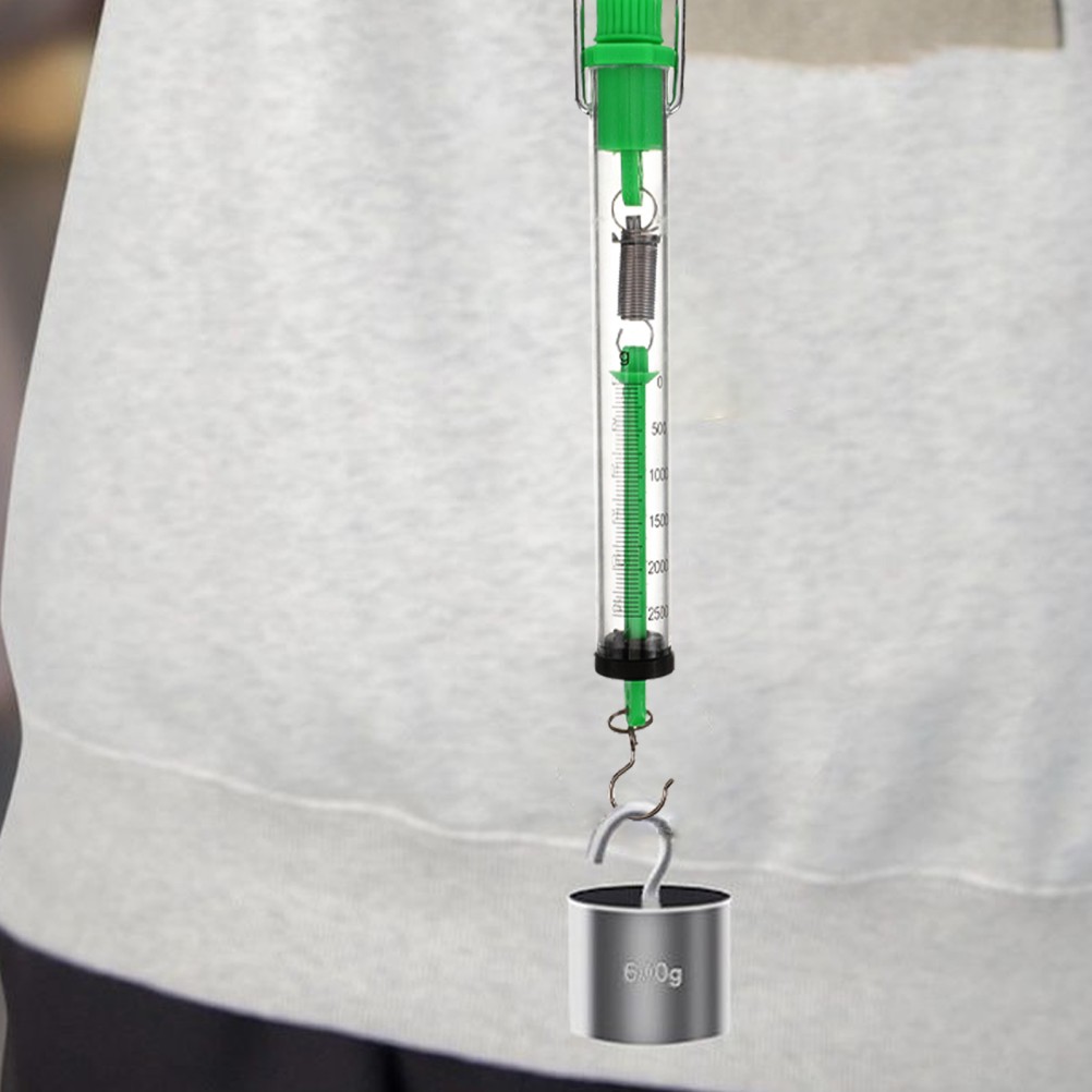 2pcs Portable Spring Scale Cylinder Dynamometer Spring Balance with Hanging Hook