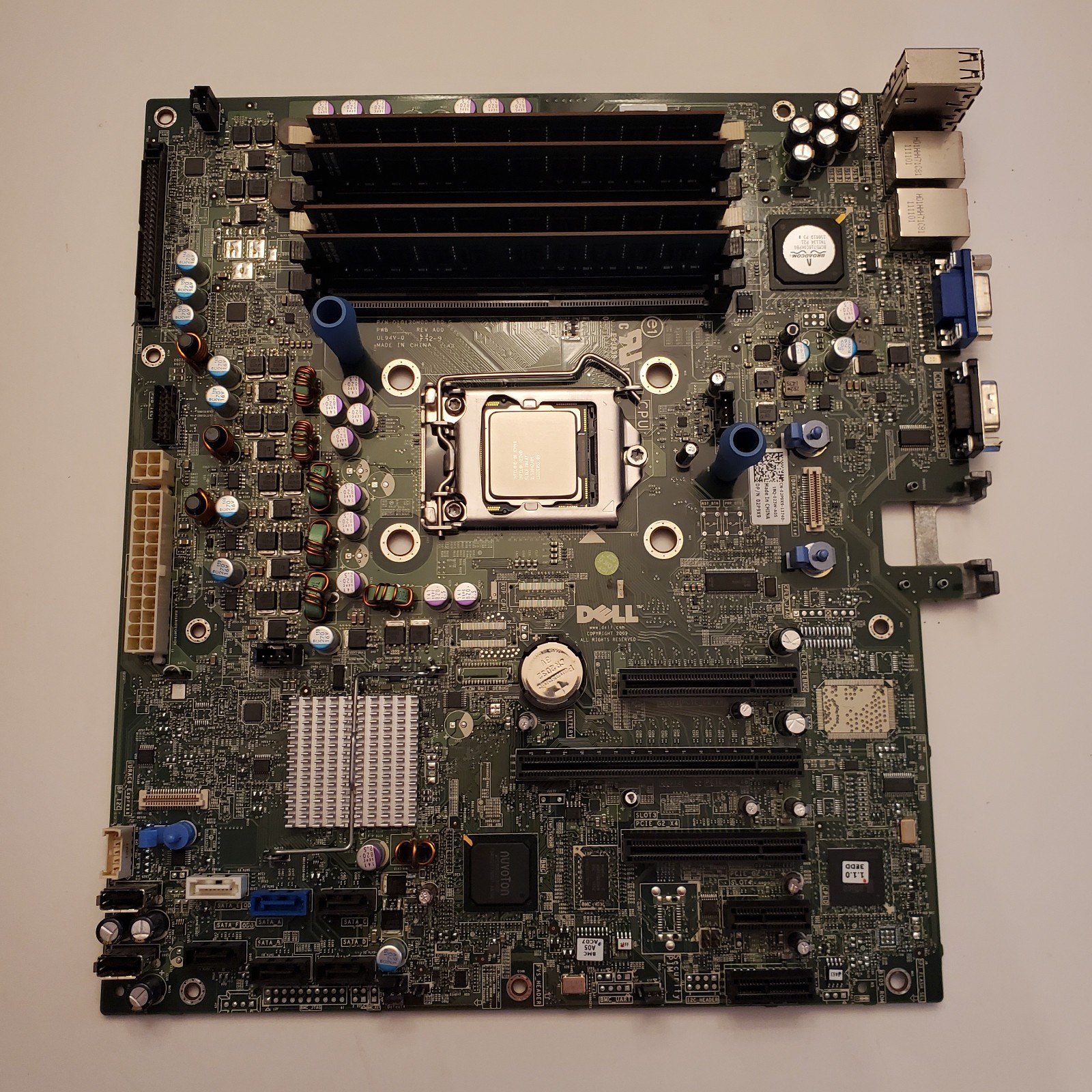Dell T310 Server Motherboard. Xeon X3440 + 16GB DDR3 ECC (DP/N 02P9X9) TESTED.